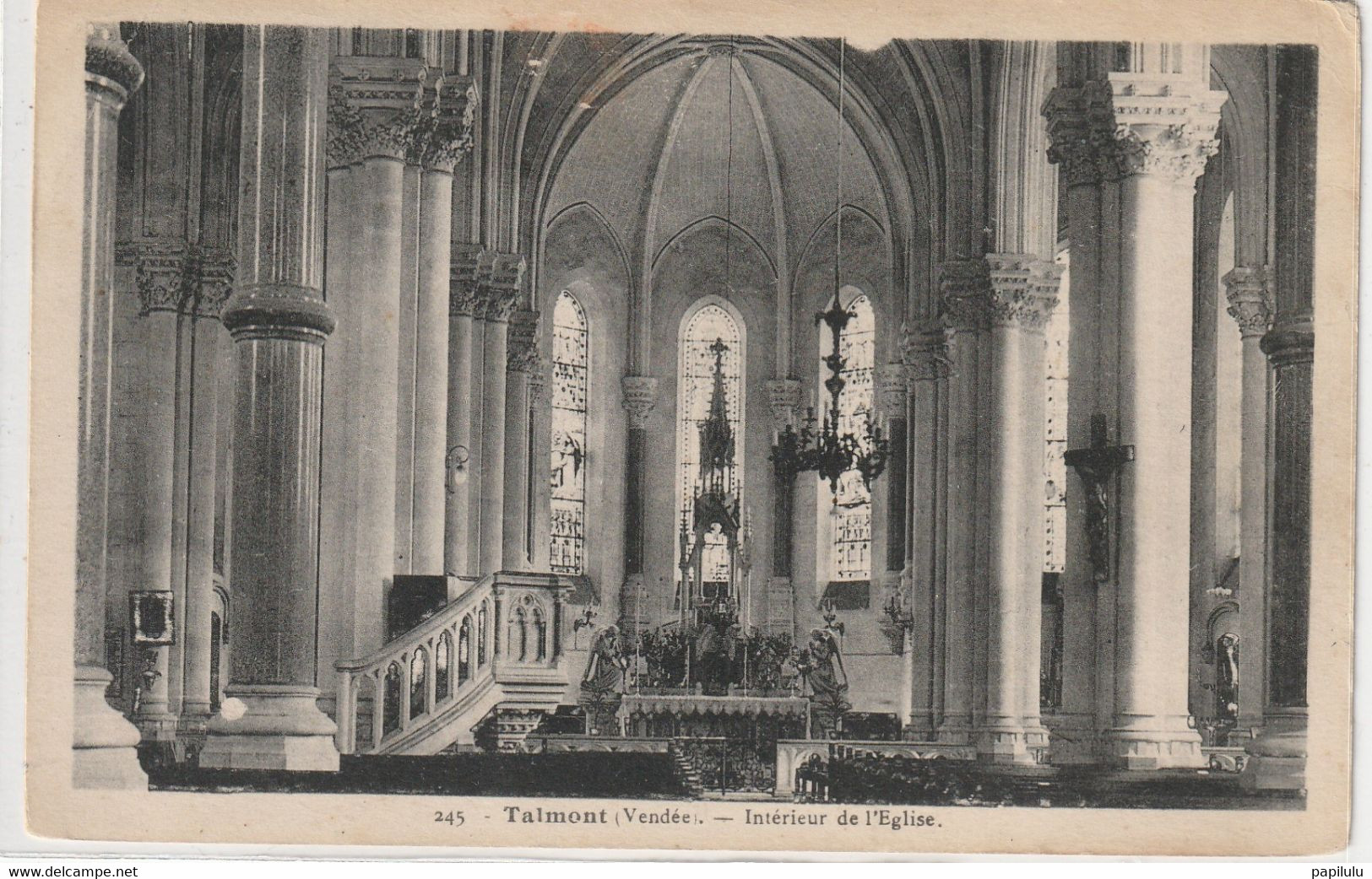 DEPT 85 : édit. R Pétis N° 245 : Talmont ( Vendée ) Intérieur De L'église - Talmont Saint Hilaire