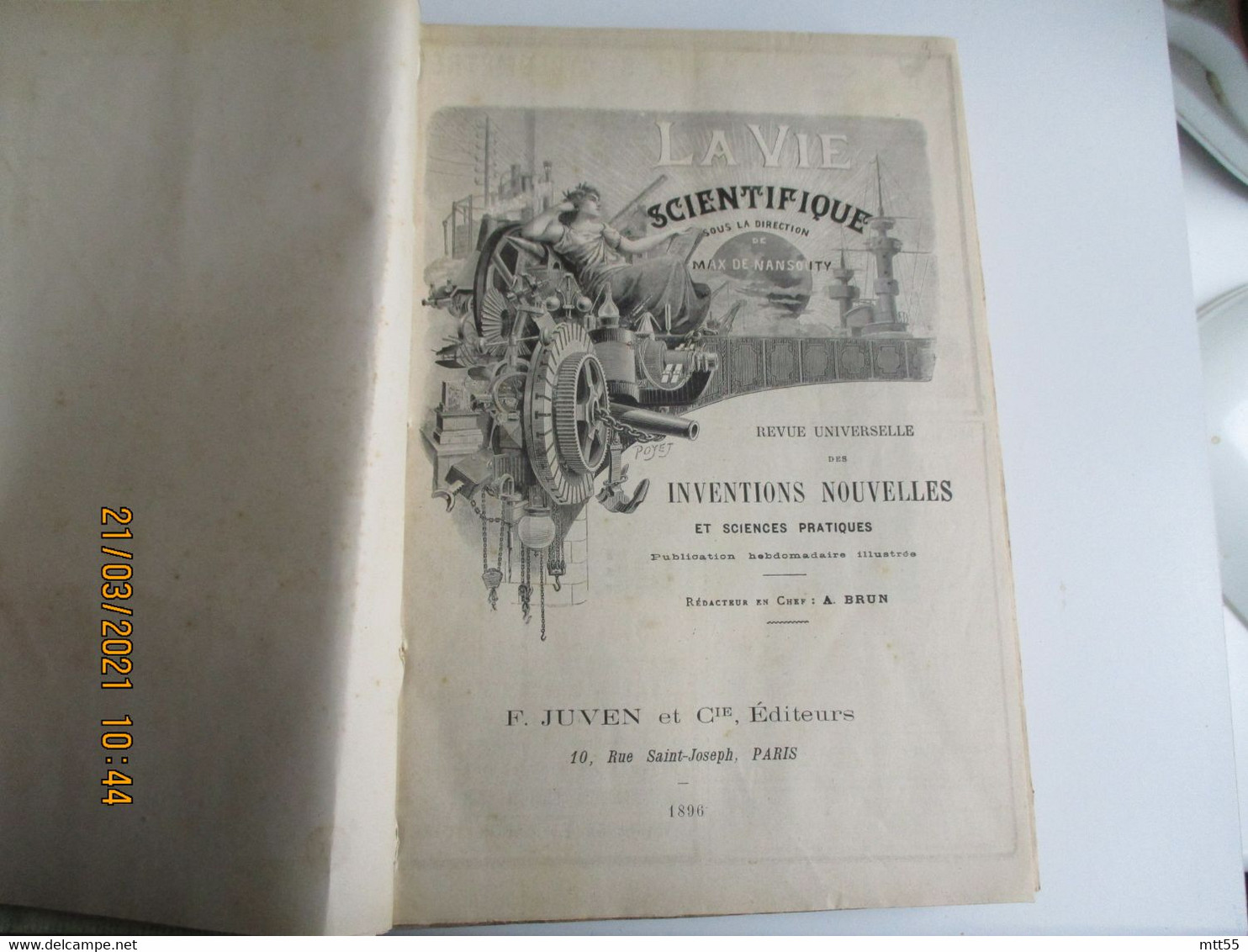 Reliure 1896 La Vie Scientifique  Max De Nasouty Revue Des Inventions Et Sciences Pratique Edi Juven - Magazines - Before 1900