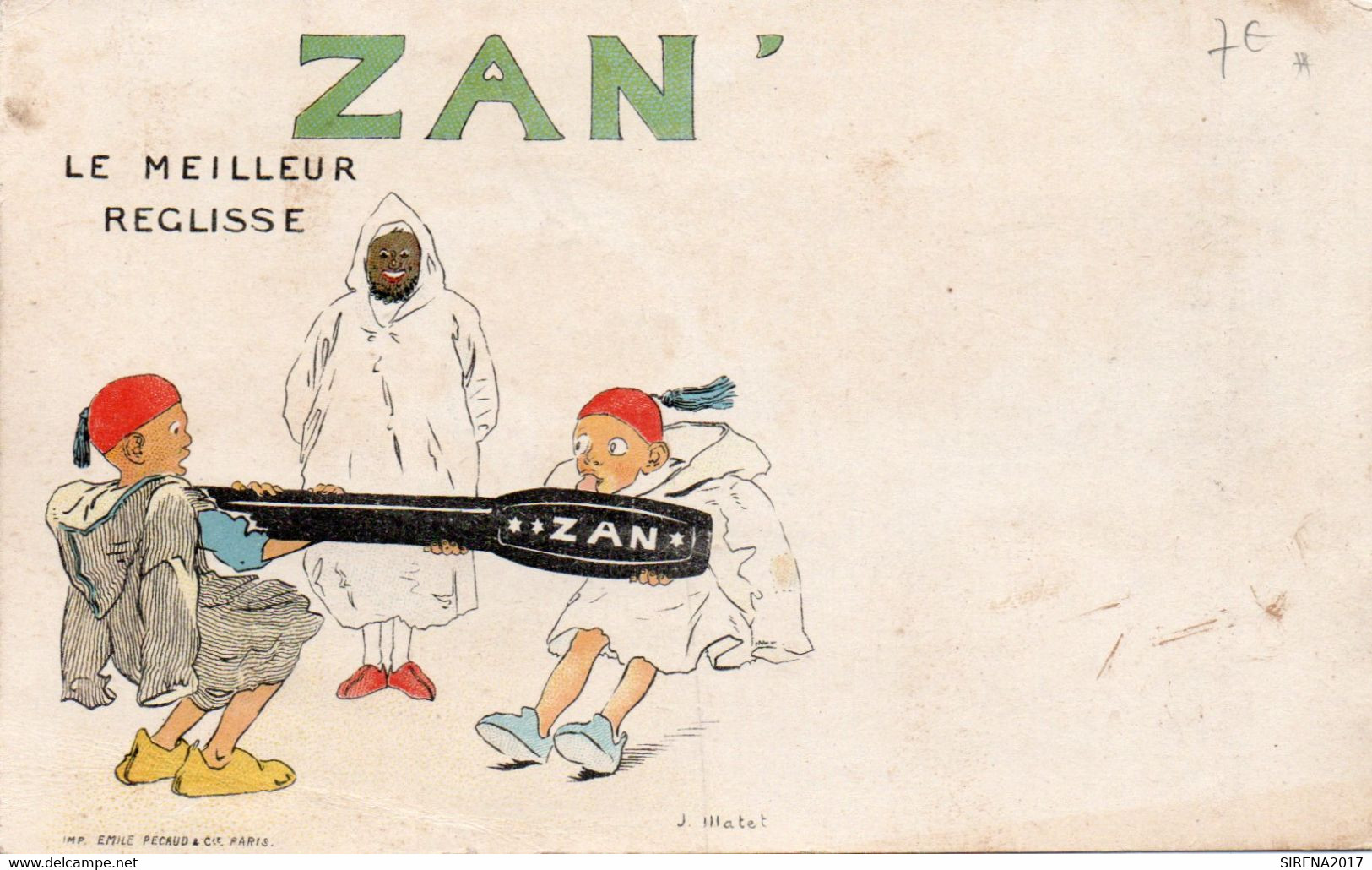 ZAN - LE MEILLEUR REGLISSE - 2 - NON VIAGGIATA - Cartolina Francese - Advertising