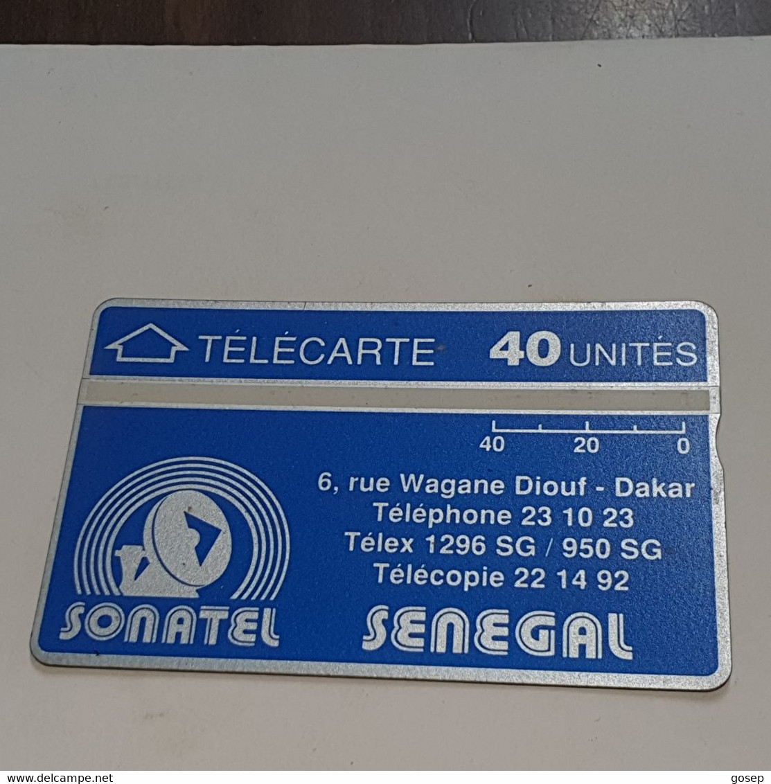 Senegal-(SN-SON-0006-sen-06)-blue& Silver-(8)-(40units)-(205G22515)-used Card+1card Prepiad Free - Senegal