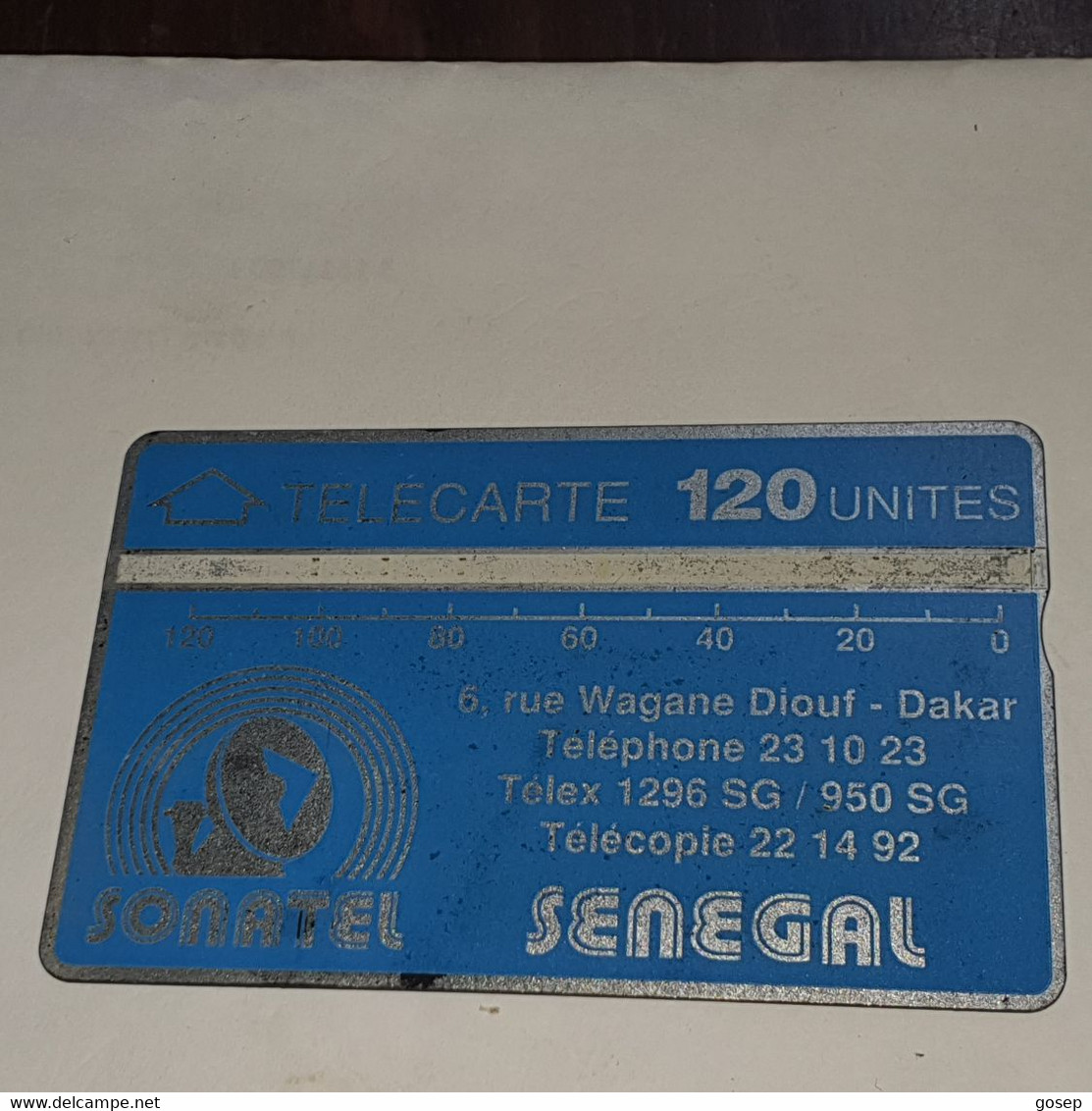 Senegal-(SN-SON-0007-sen-07a)-blue& Silver-(9)-(120units)-(012A16850)-used Card+1card Prepiad Free - Sénégal