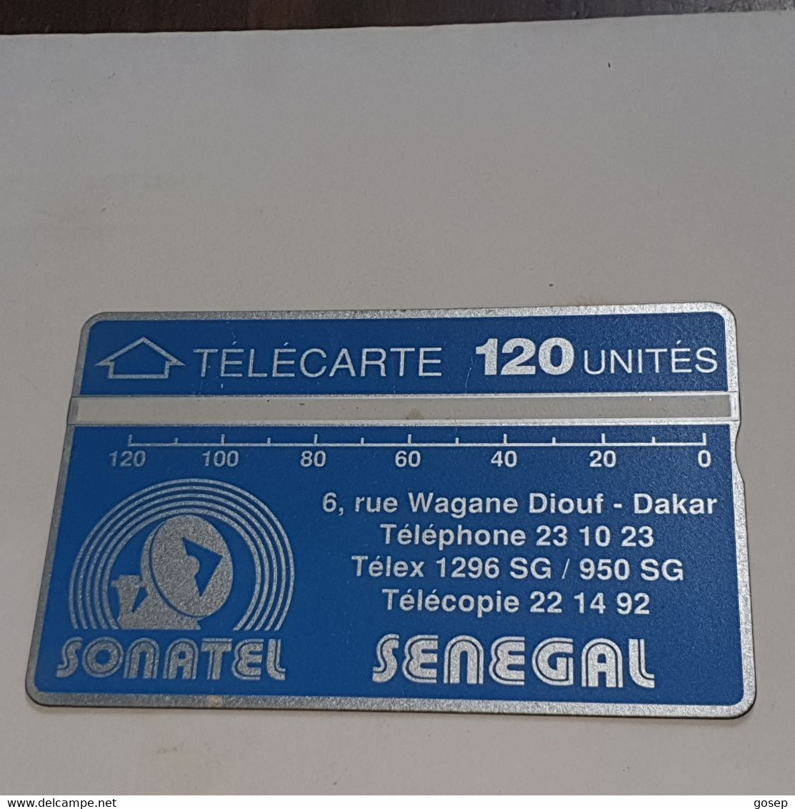 Senegal-(SN-SON-0007-sen-07a1)-blue& Silver-(10)-(120units)-(012A39608)-used Card+1card Prepiad Free - Senegal