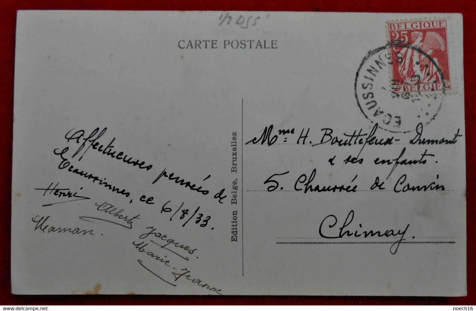 CPA 1933 Ecaussinnes - Le Château-Fort - Ecaussinnes