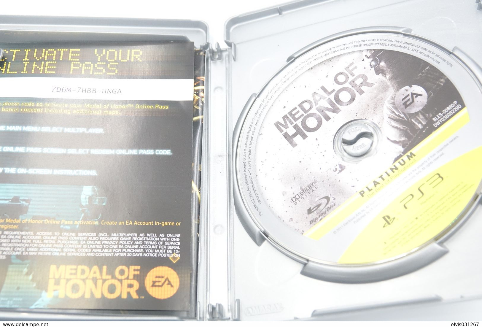 SONY PLAYSTATION THREE PS3 : MEDAL OF HONOR - PLATINUM - ELECTRONIC ARTS - PS3