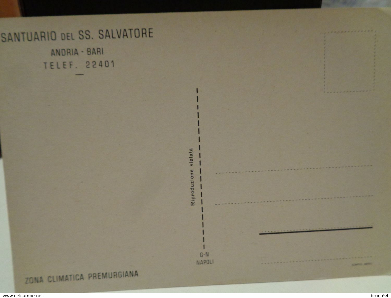 Cartolina Andria Bari Santuario Del SS. Salvatore - Andria