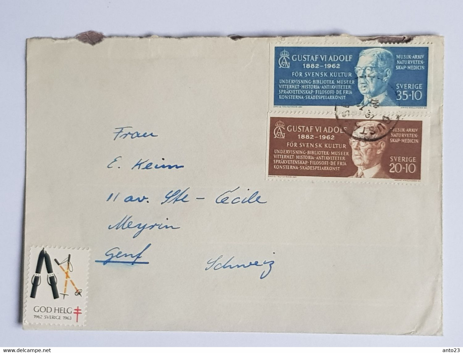 LETTRE SUEDE SVERIGE GOD HELG 1962 /1963 - Andere & Zonder Classificatie