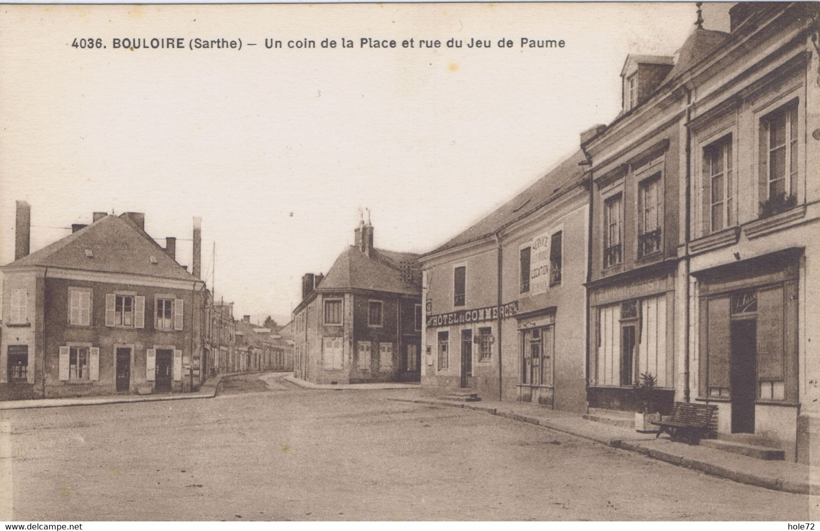 72 -  Bouloire (Sarthe) - Un Coin De La Place Et  Rue Du Jeu De Paume - Bouloire