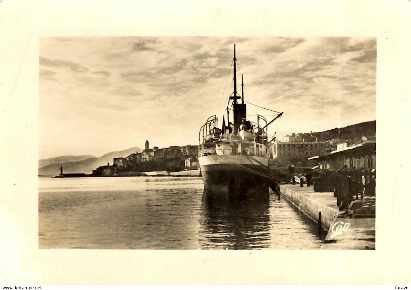 CORSE - LE PAQUEBOT "VILLE D'AJACCIO" De La Cie TRANSAT (ex-FRAISSINET) - DANS LE PORT DE BASTIA - Bastia