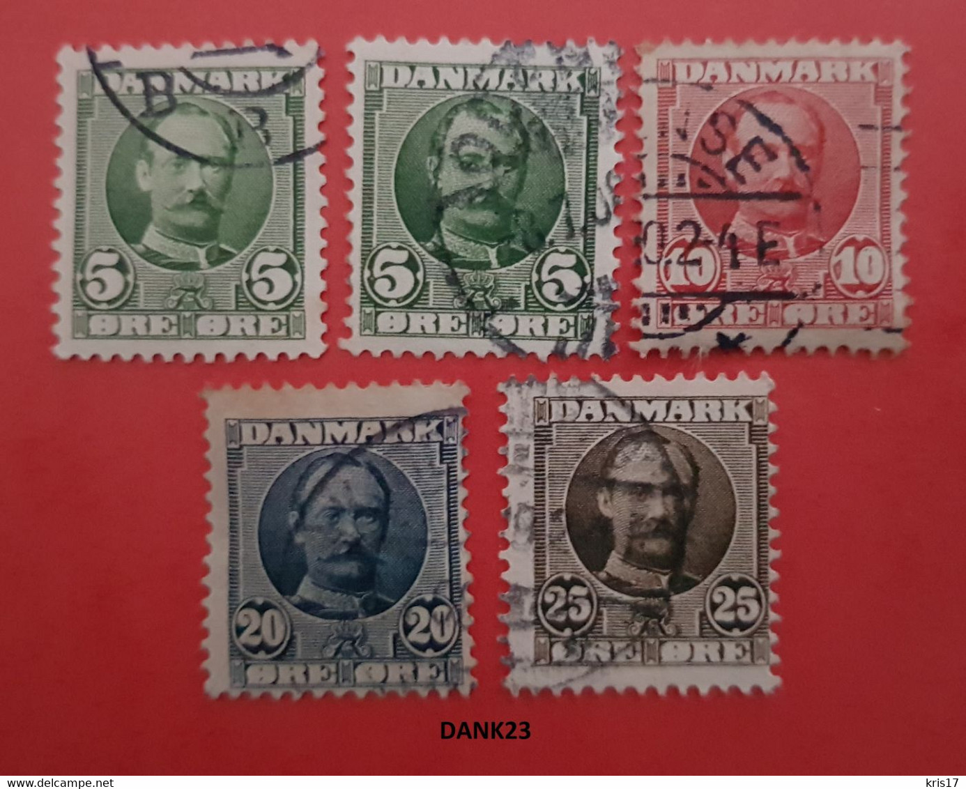 (ti) (DANK23) Timbre 1907 ROI KING FREDERIK VIII DANEMARK DANMARK DENMARK - Andere & Zonder Classificatie