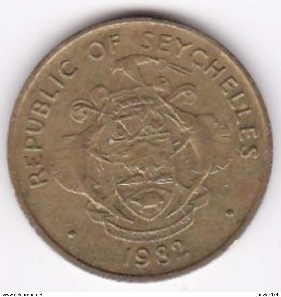 Seychelles 10 Cents 1982 En Laiton KM 48 - Seychelles