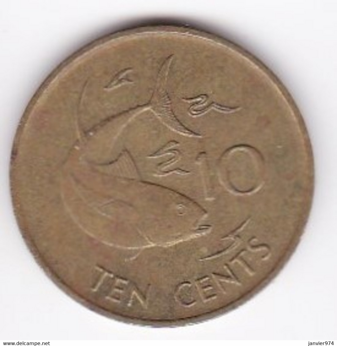 Seychelles 10 Cents 1982 En Laiton KM 48 - Seychelles