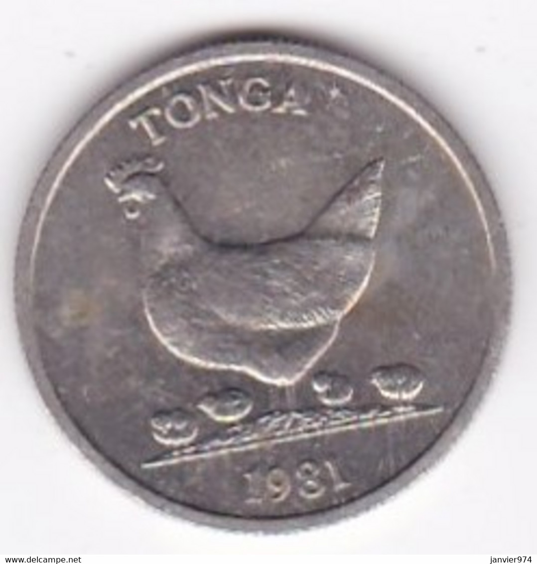 Tonga 5 Seniti 1981 FAO.  Taufa'ahau Tupou IV, Copper-nickel, KM# 68 - Tonga