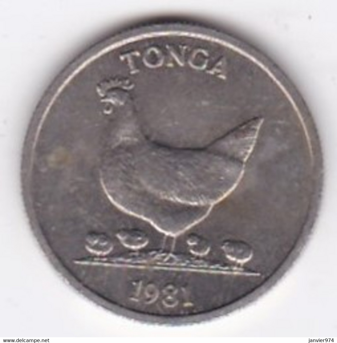 Tonga 5 Seniti 1981 FAO.  Taufa'ahau Tupou IV, Copper-nickel, KM# 68 - Tonga