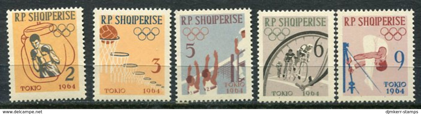 ALBANIA 1963 Olympic Games Perforated Set MNH / **  Michel 747-51A - Albanien