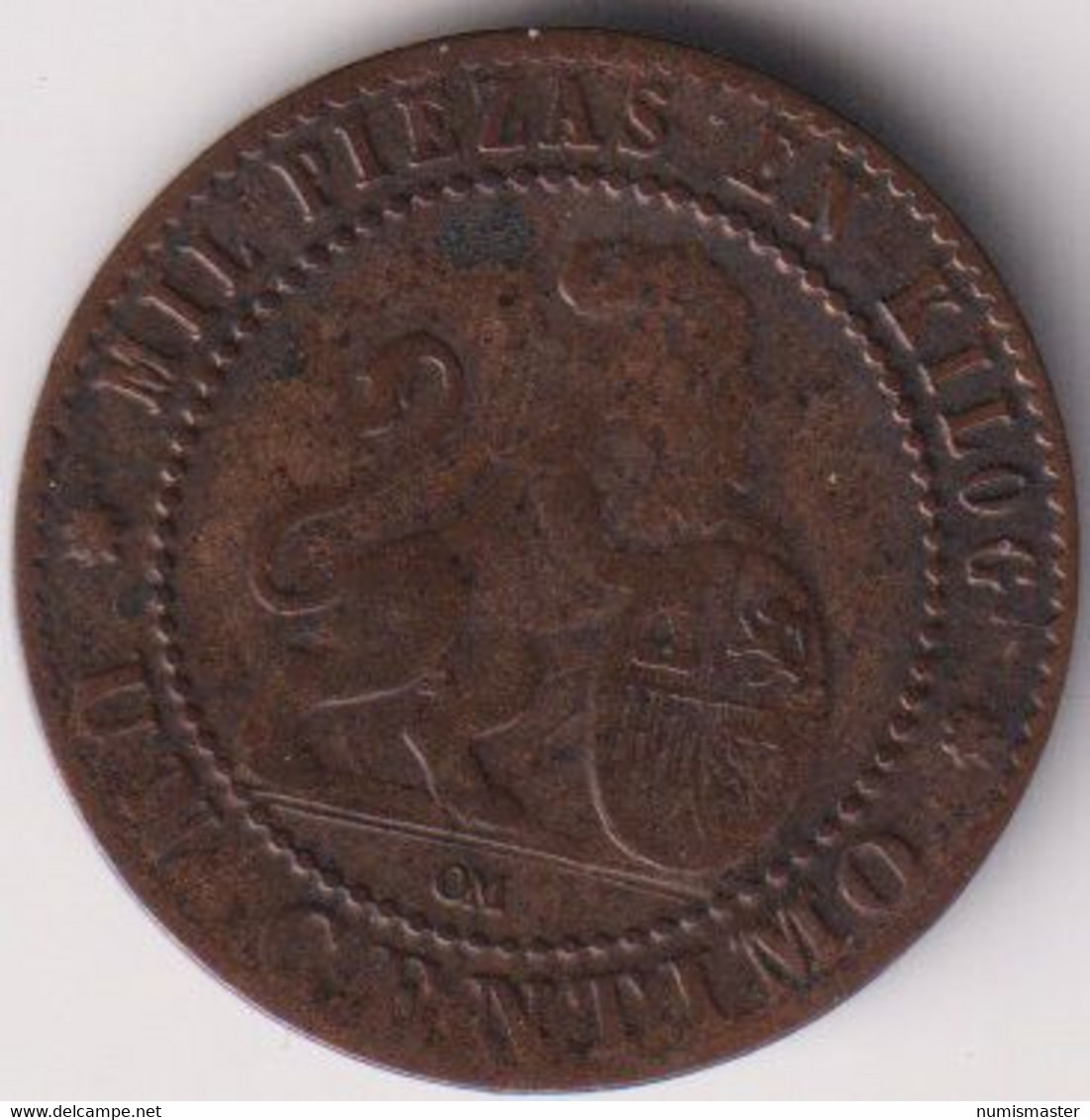 SPAIN 1 CENTIMO 1870 - Münzen Der Provinzen