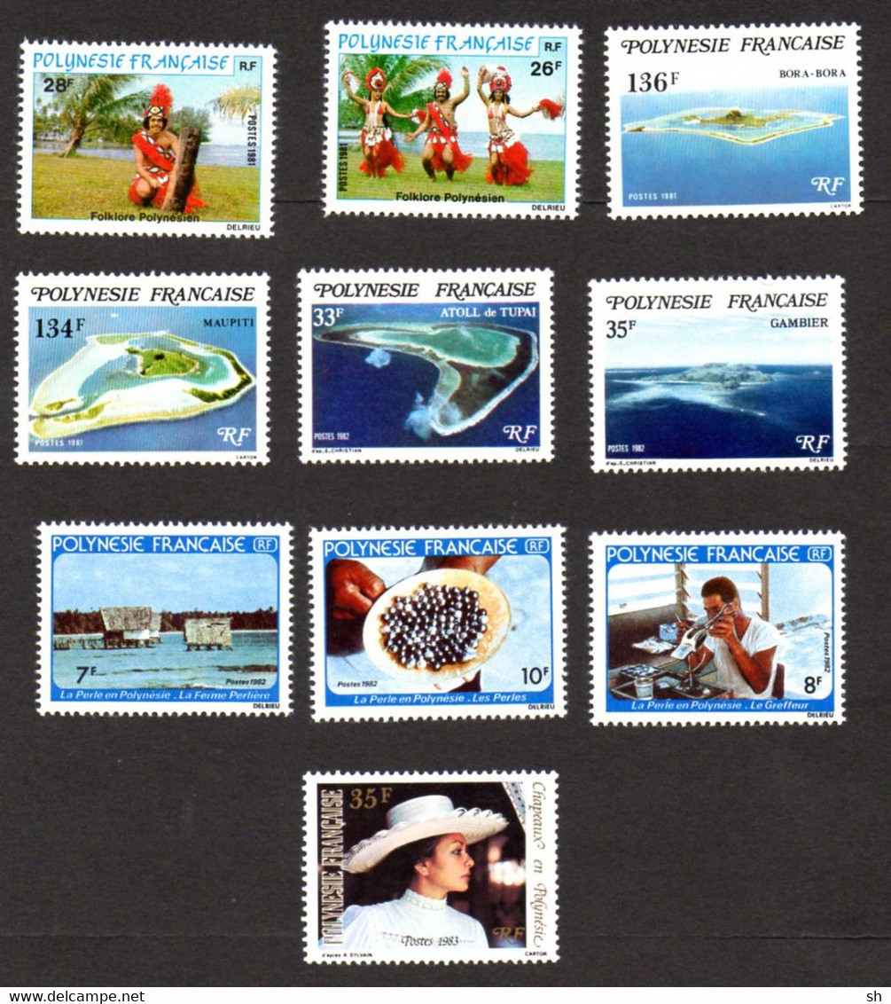 POLYNESIE - Lot De 10 Timbres Neufs NMH - Nieuw - Verzamelingen & Reeksen