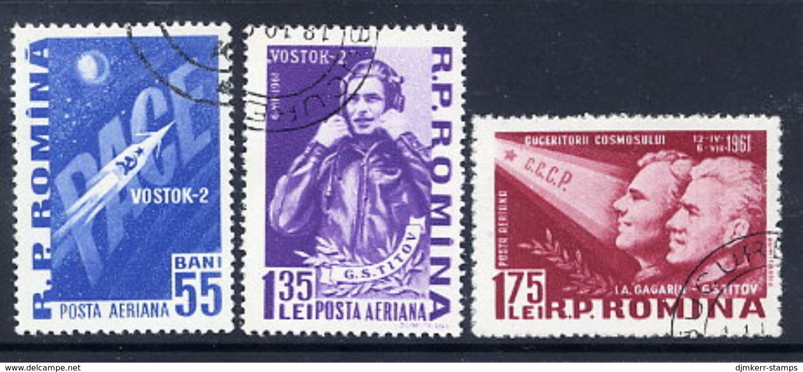ROMANIA 1961 Second Manned Space Flight Used.  Michel 1994-96 - Usati