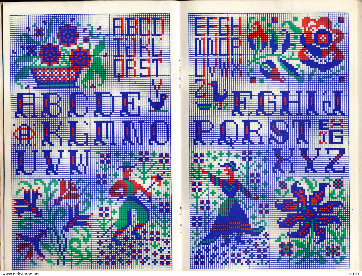 TOUTE LA BRODERIE, Alphabets Au POINT DE CROIX N° 5 (1958), Numéro Spécial Hors-Série, 20 Pages - Cross Stitch