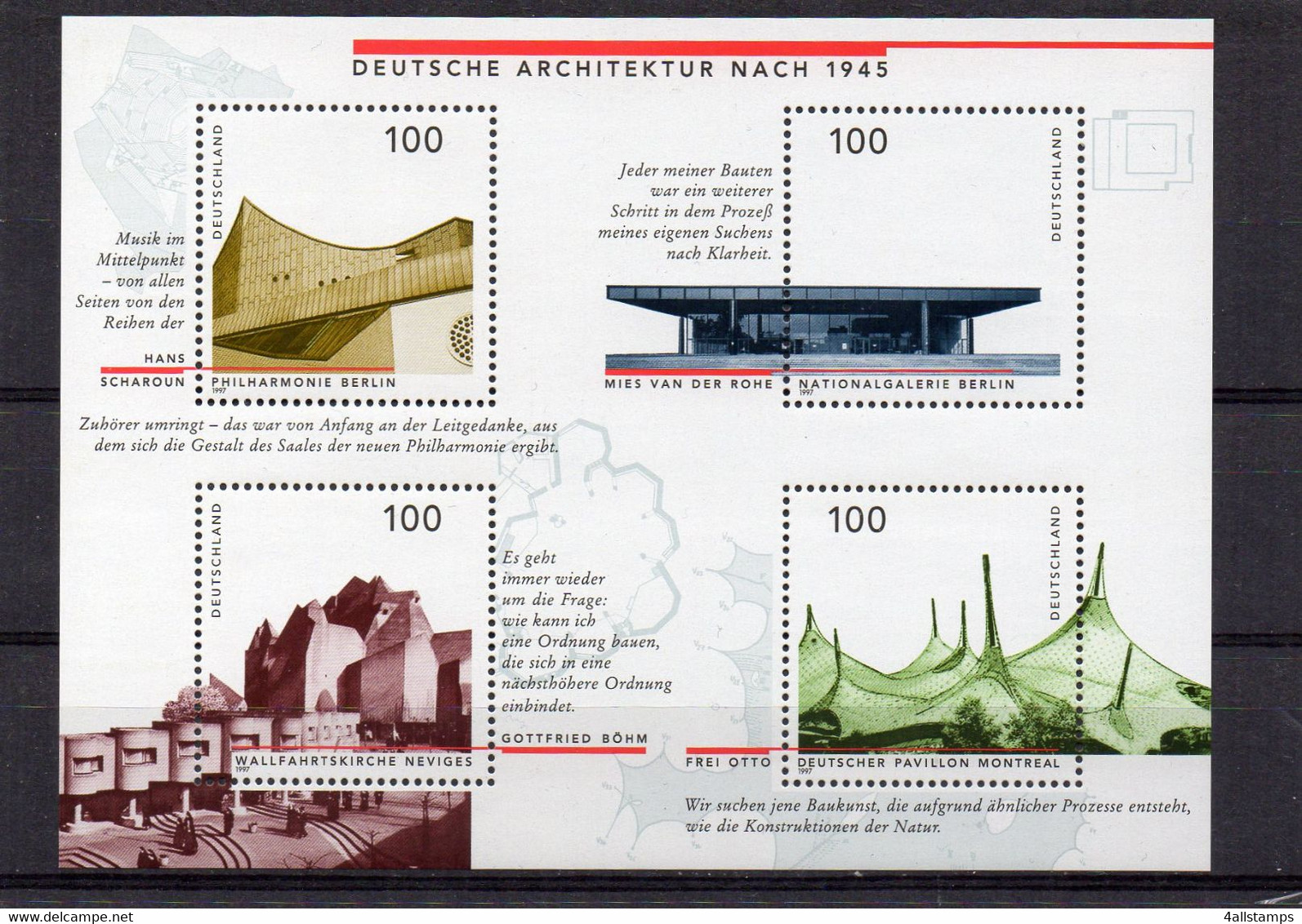 1997  B.R.D  Mi  N° BL 37  **  MNH -  NEUF -  POSTFRISCH - Andere & Zonder Classificatie