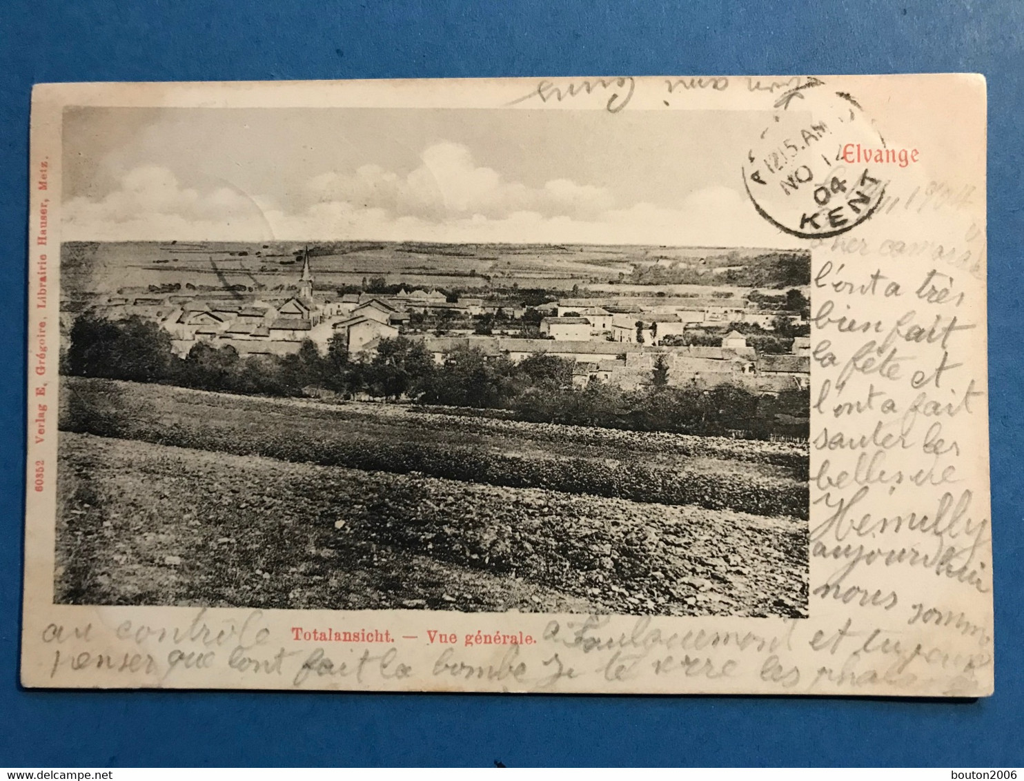 Elvange 1904 Près De Faulquemont Zimming Saint Avold Guinglange Fletrange Crehange Fouligny +115 Ans Vers Angleterre - Faulquemont