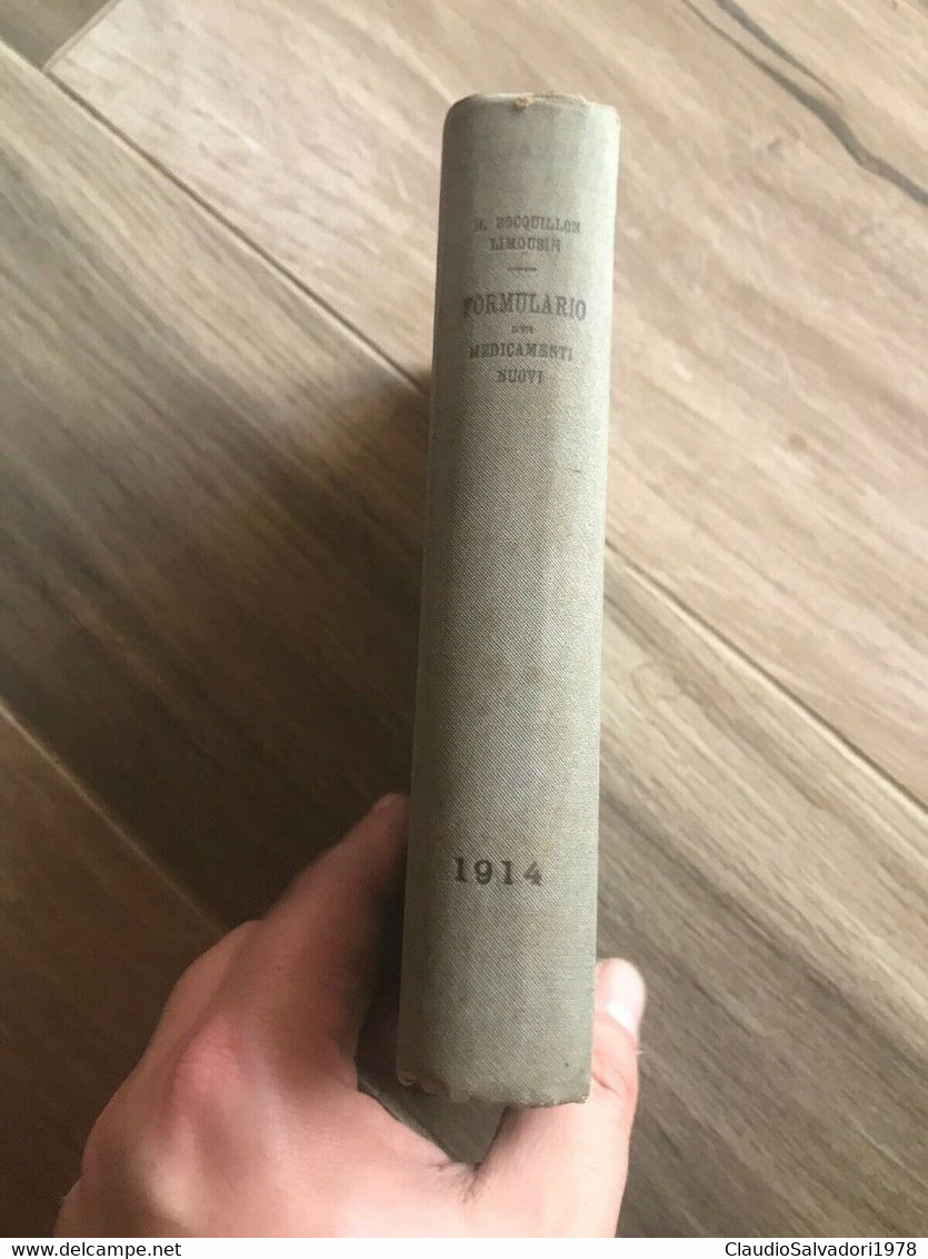 LIBRO FARMACIA-BOCQUILLON/LIMOUSIN-FORMULARIO MEDICAMENTI NUOVI PEL 1914 PUBBLICITA' - Médecine, Psychologie