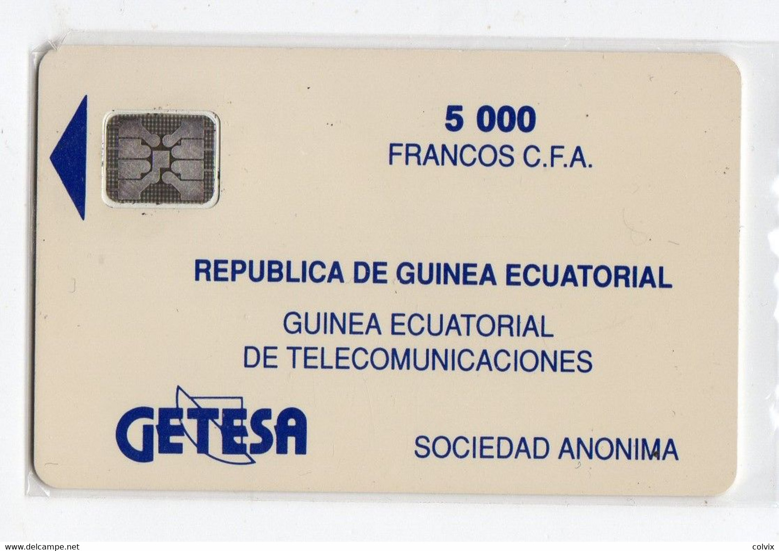 GUINEE EQUATORIALE REF MV CARDS EQG-01 5000 F  SC4 - Equatoriaal Guinea