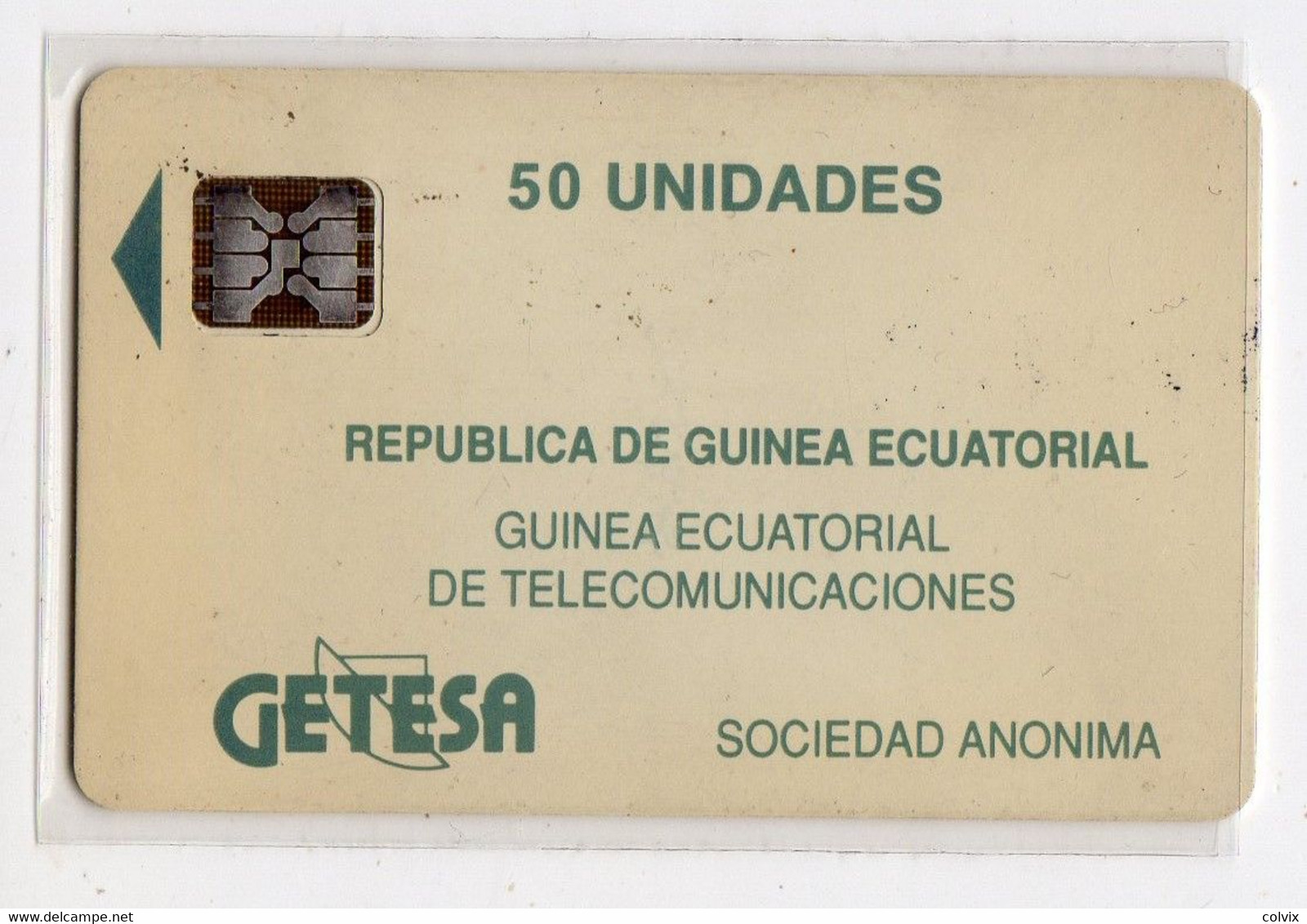 GUINEE EQUATORIALE REF MV CARDS EQG-03 50 UNIDADES SC5 LOGO BLUE - Equatoriaal Guinea