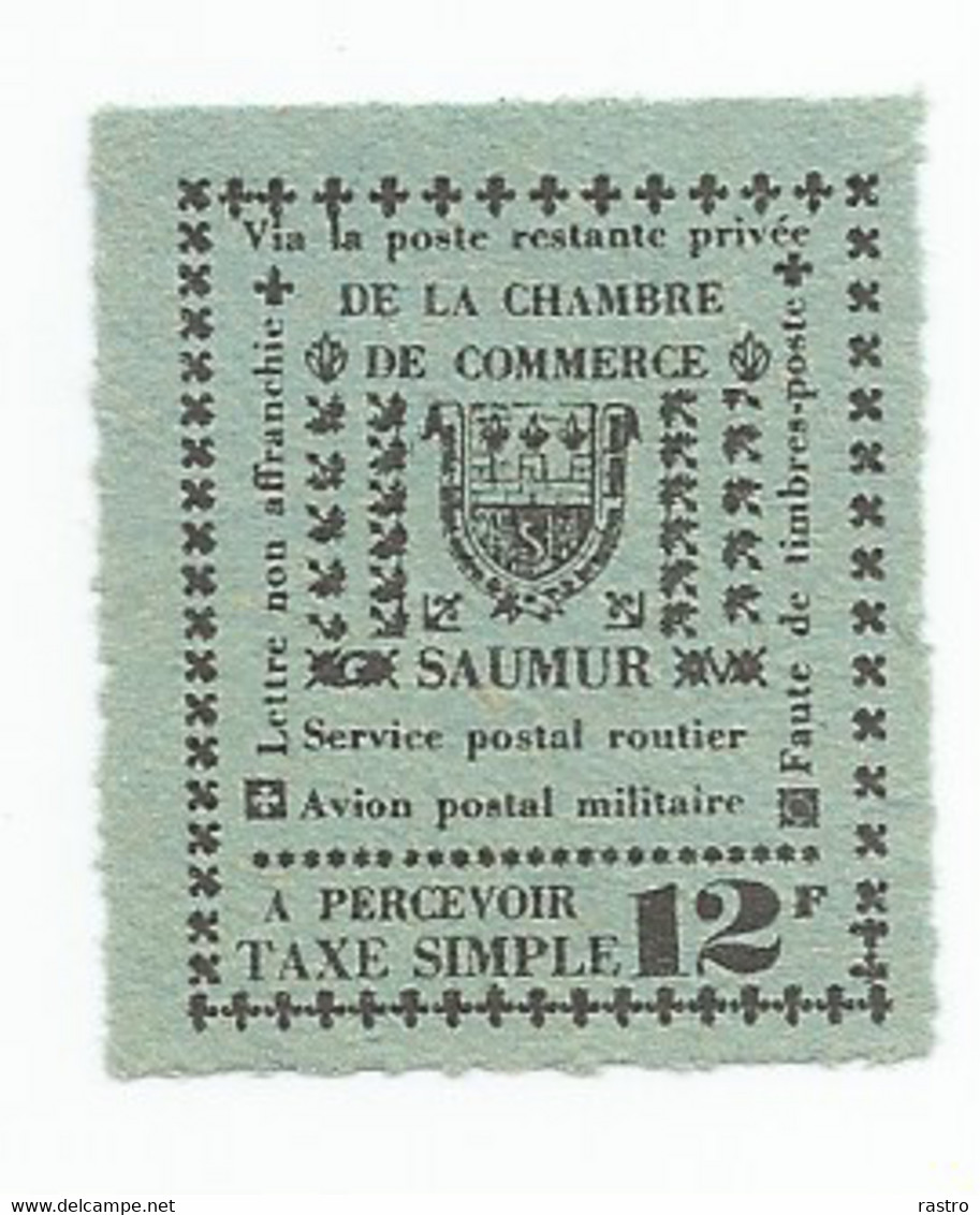 Saumur, Chambre De Commerce , Série De 3 Valeurs  (5F-12F-15F) Papier Bleu  **  ( Sans Gomme)  1953 - Other & Unclassified