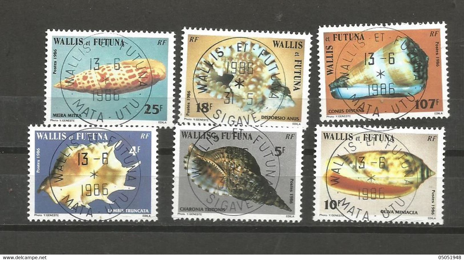 337/42  Coquillages   Beaux Cachets     De MATA UTU       (clasfdcroug) - Used Stamps