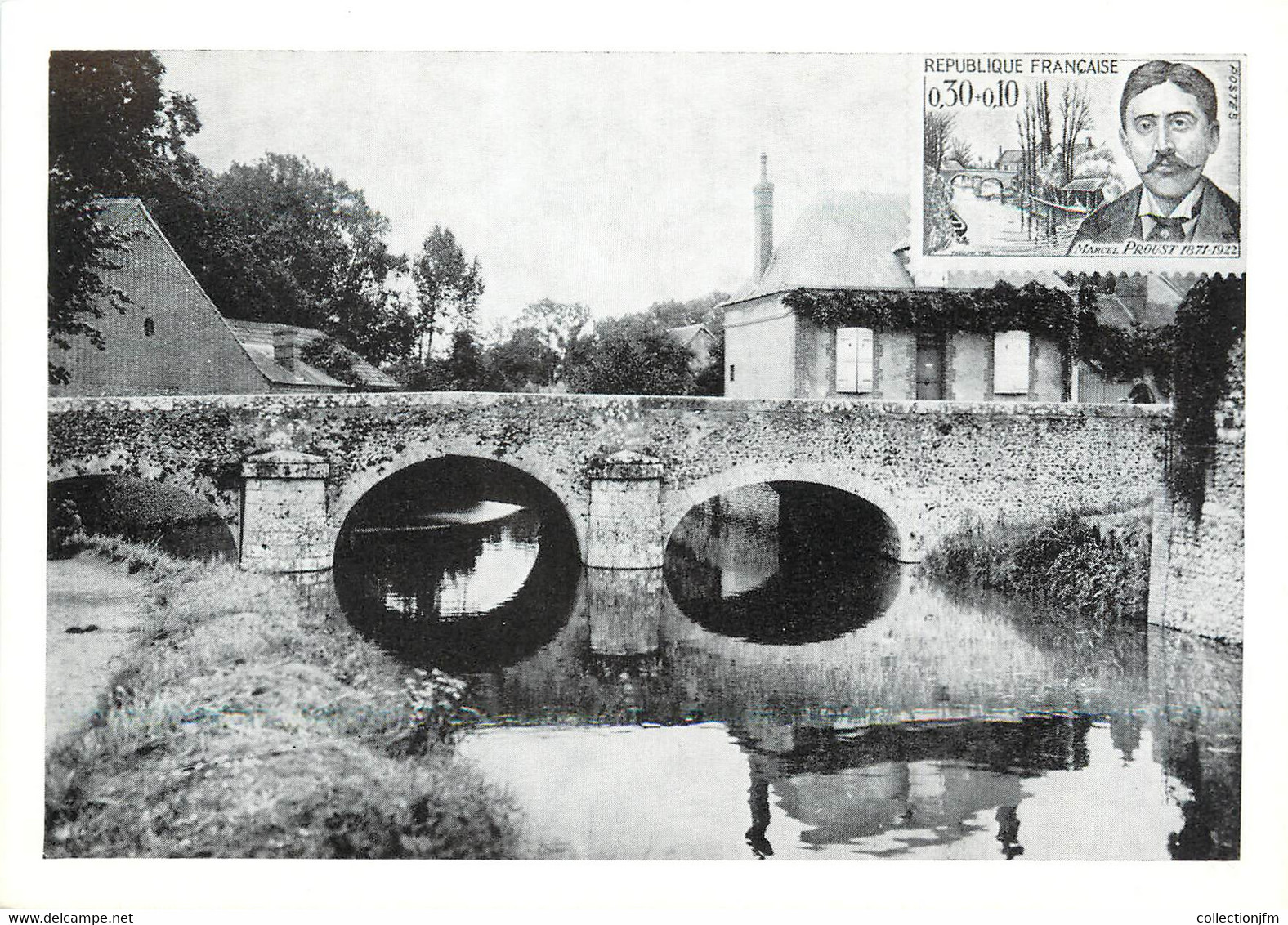 / CPSM FRANCE 28 "Illiers Combray, Le Pont Saint Hilaire Sur La Vivonne" - Vide