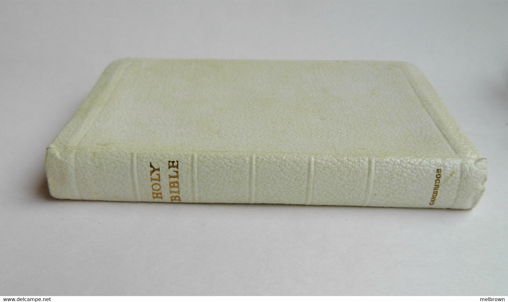 Vintage CAMBRIDGE BIBLE. Small White Edition. Gold-Edged Pages. Box Included. - Bible, Christianisme