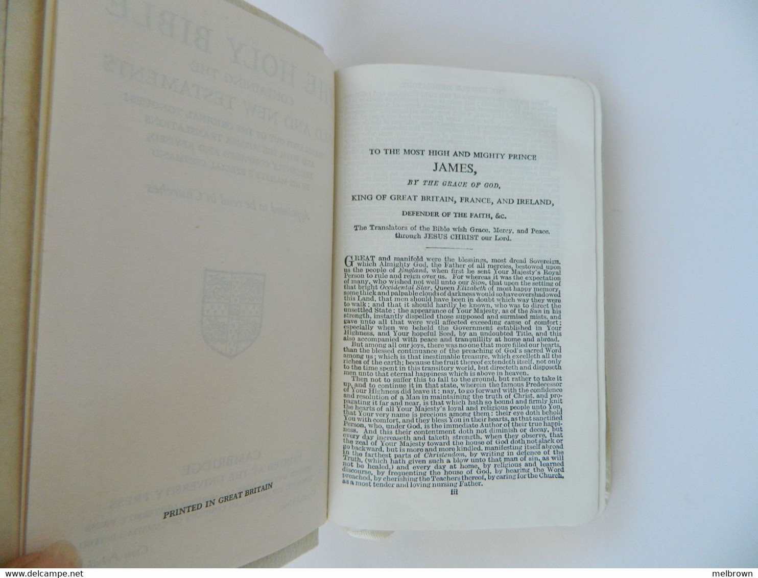 Vintage CAMBRIDGE BIBLE. Small White Edition. Gold-Edged Pages. Box included.