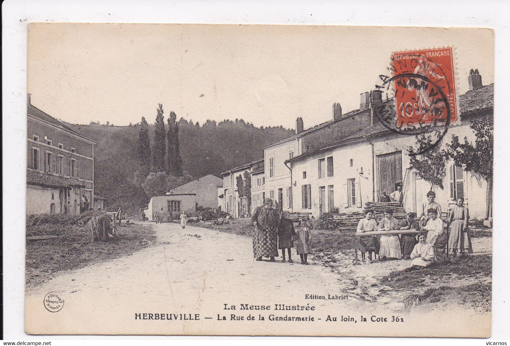 CP 55 HERBEUVILLE La Rue De La Gendarmerie - Other & Unclassified