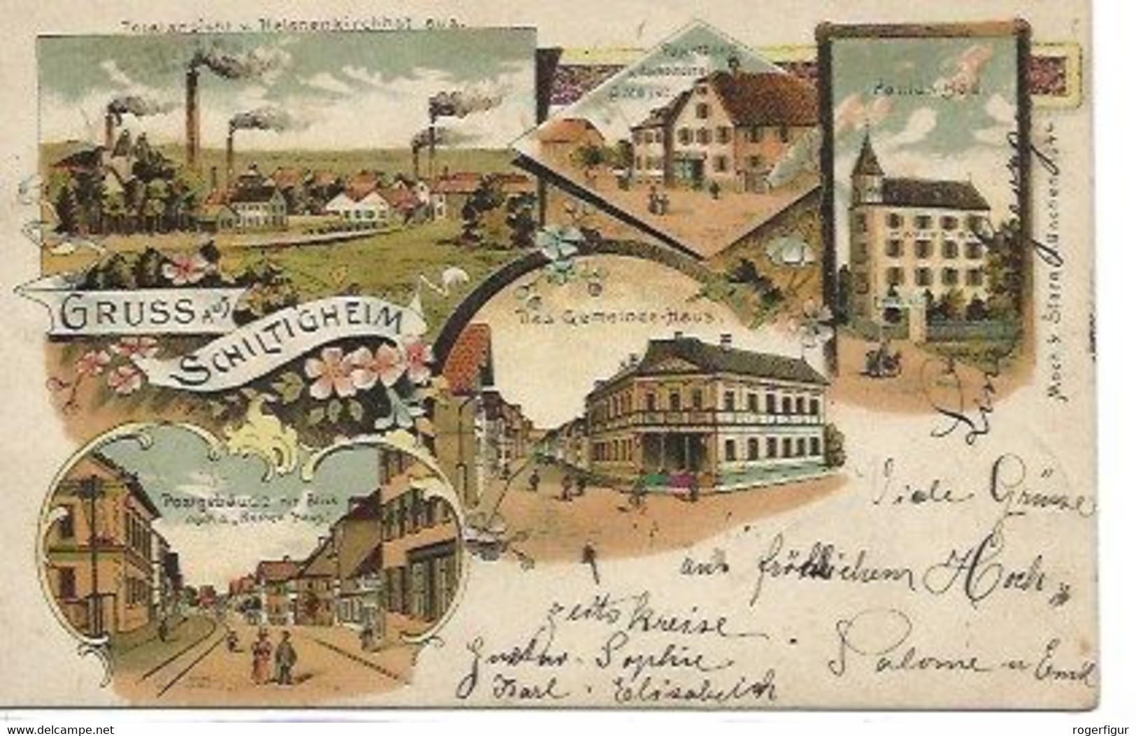 LITHOGRAPHIE GRUSS AUS SCHILTIGHEIM Circulé En 1899 - Schiltigheim