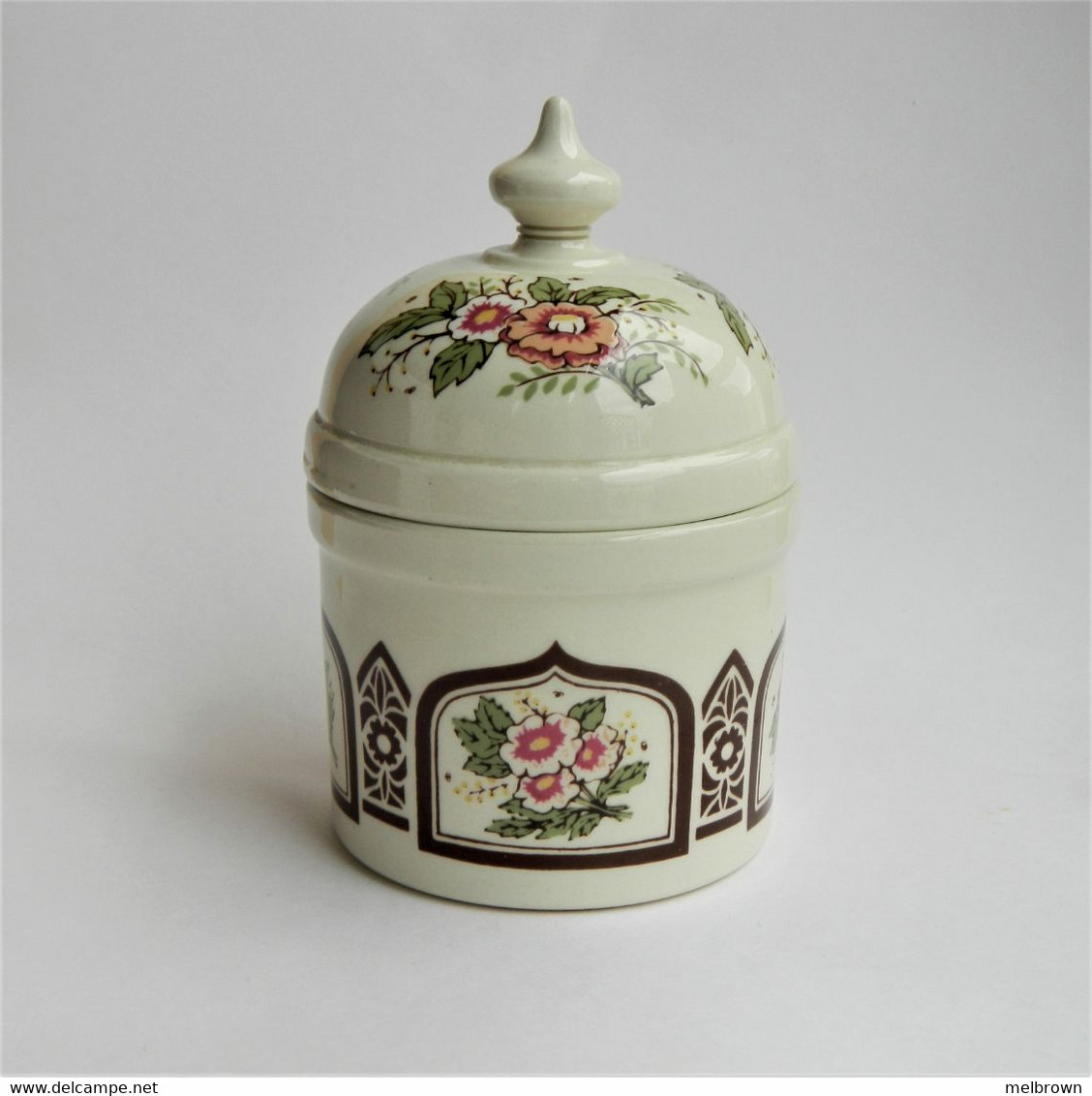 Vintage 1979 BONCATH POTTERY, WALES. National Trust Pot With Floral Decoration - Welsh Pottery