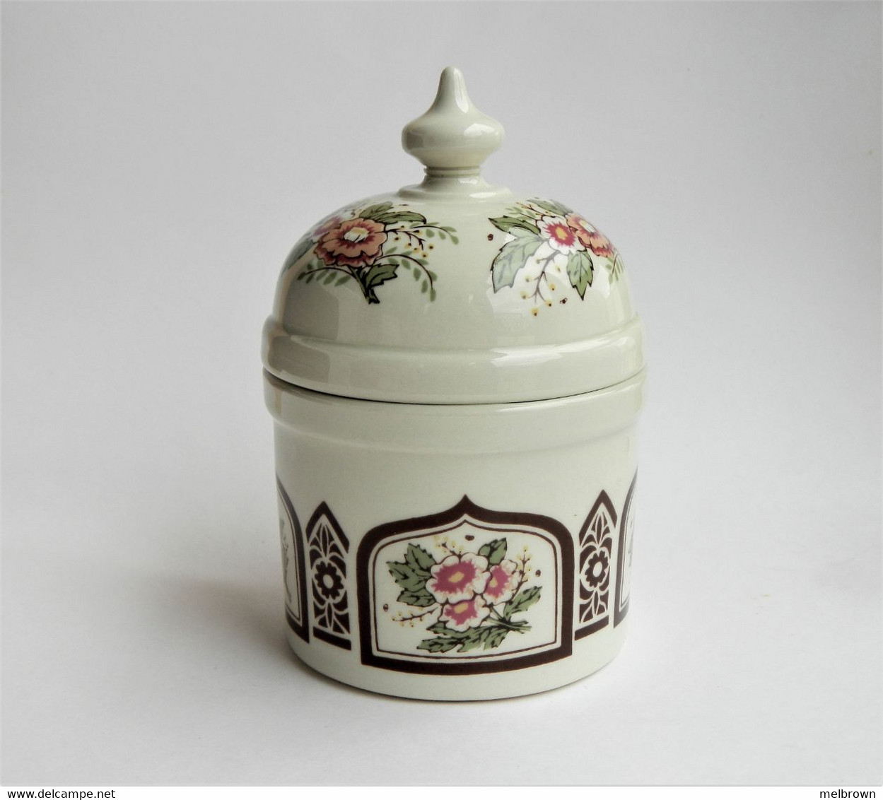 Vintage 1979 BONCATH POTTERY, WALES. National Trust Pot With Floral Decoration - Welsh Pottery