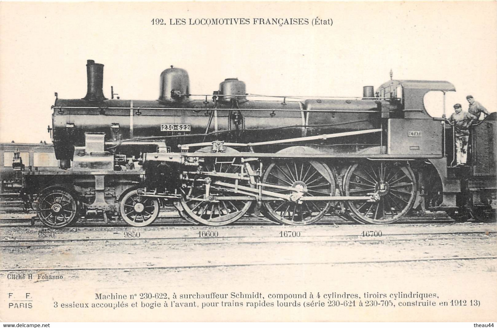 Locomotive N° "230-622" De La Compagnie "ETAT" - Chemin De Fer, Train, Cheminots - Collection FLEURY - Voir Description - Materiale