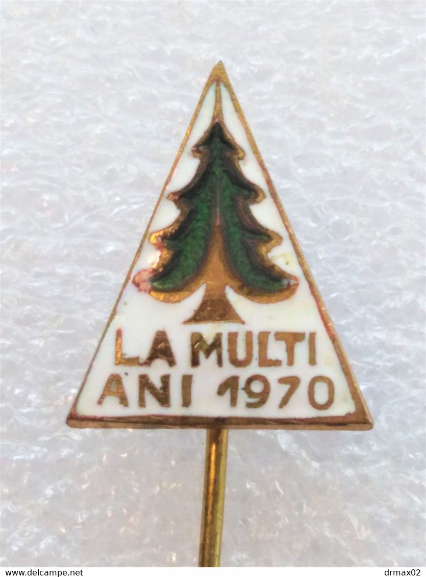 HAPPY NEW YEAR 1970 ROMANIA -  Christmas TREE, NTIONAL PARK, NATURE FLORA Green / EXRA RARE !!! - Christmas