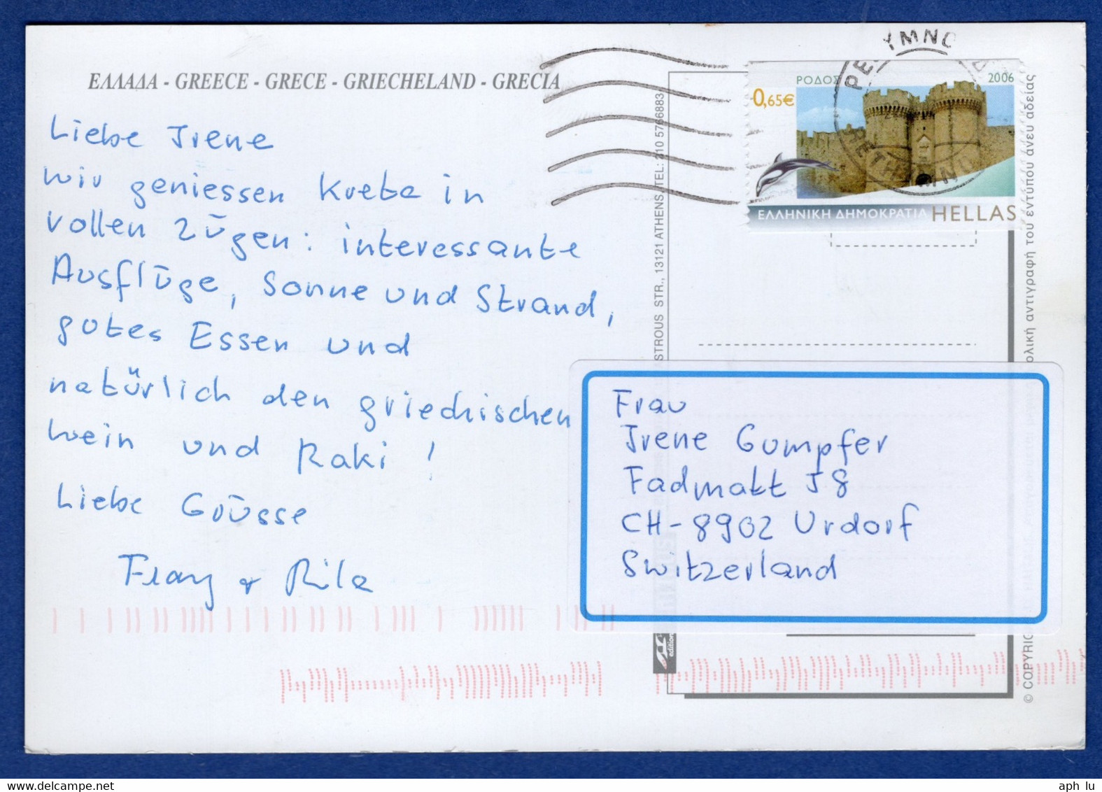 Ansichtskarte In Die Schweiz (aa6135) - Briefe U. Dokumente