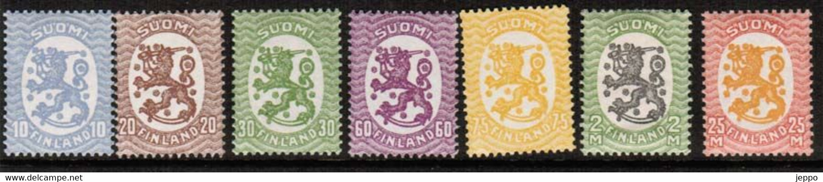 1921-24 Finland Republic 7 Diff. **. - Unused Stamps