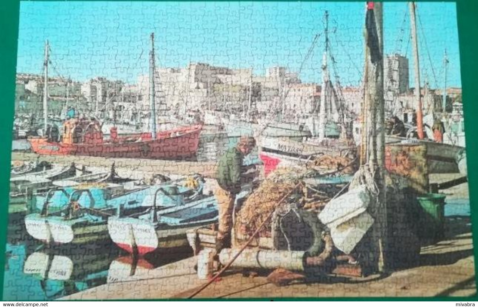 MARSEILLES, FRANCE - THE OLD HARBOUR AND FORT ST. NICOLAS - Oude KING Jigsaw Puzzle 750 Stukjes - Rompecabezas