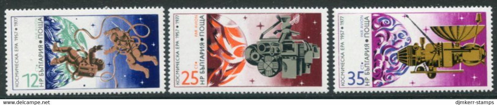 BULGARIA 1977 Space Exploration MNH / **.  Michel 2633-35 - Nuovi