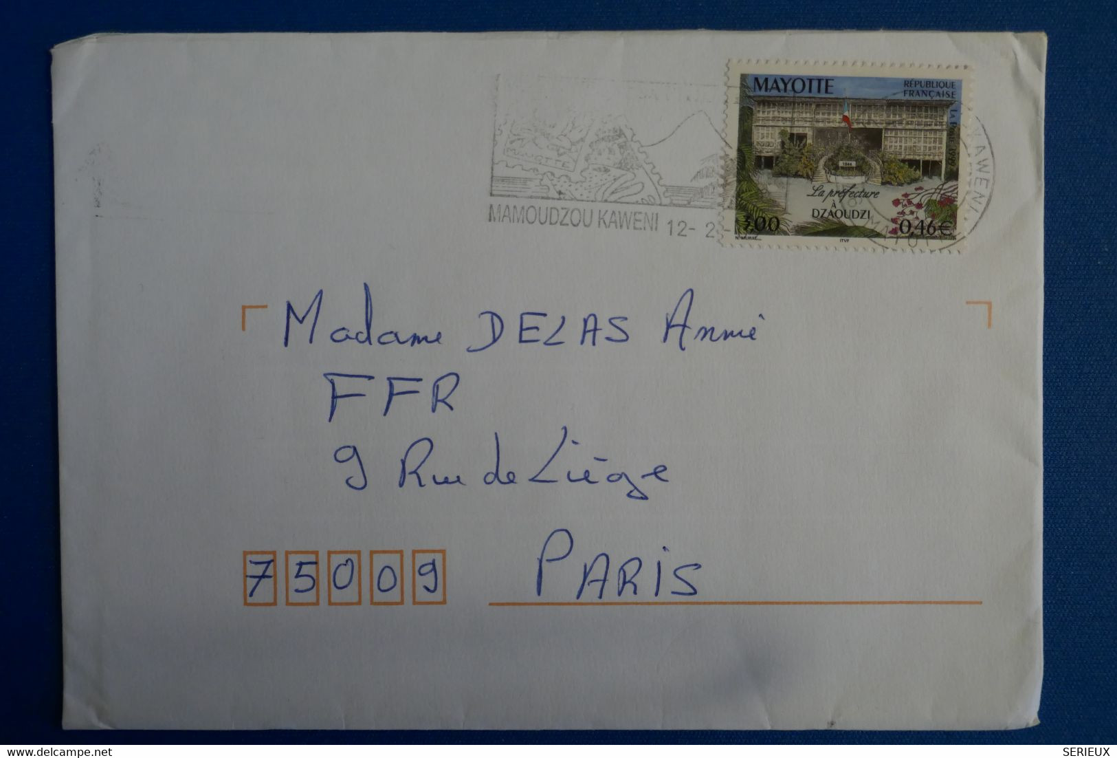 N3 MAYOTTE BELLE LETTRE 2010 MAMOUDZOU POUR PARIS FRANCE+ AFFRANCHISSEMENT PLAISANT - Lettres & Documents