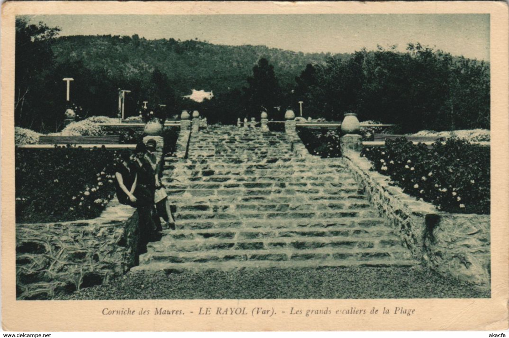 CPA LE RAYOL Les Grands Escaliers De La Plage (1110989) - Rayol-Canadel-sur-Mer