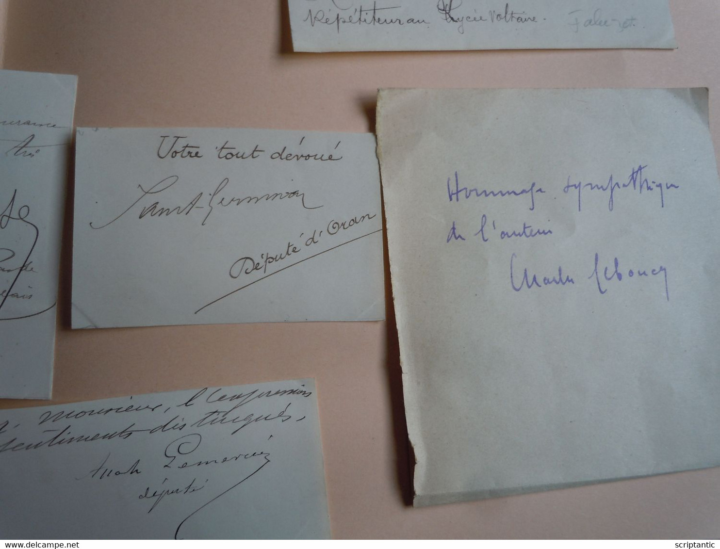 Lot De 12 Autographes Principalement De Députés - Politisch Und Militärisch