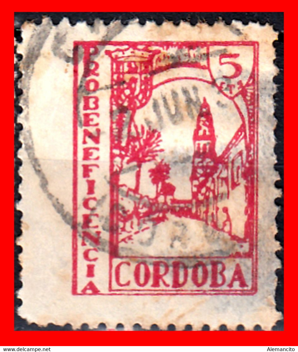 ESPAÑA. PRO BENEFICIENCIA CORDOBA SELLO 5 Ctms. GUERRA CIVIL - Steuermarken/Dienstmarken