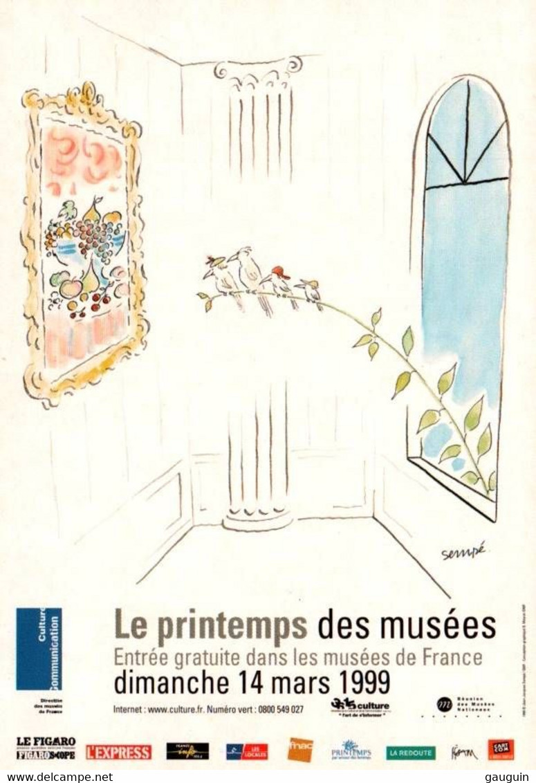 CPM - ILLUSTRATION Jean Jacques SEMPE - "Le Printemps Des Musées Mars 1999" ... - Sempé