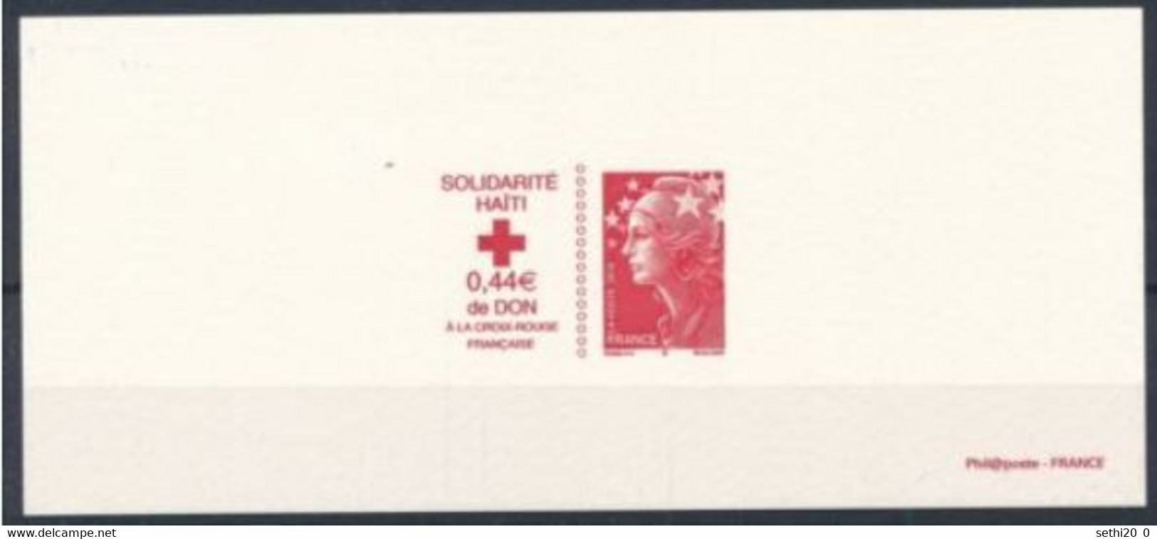 France 2010  Red Cross Croix Rouge Epreuve  MNH - Nobelpreisträger