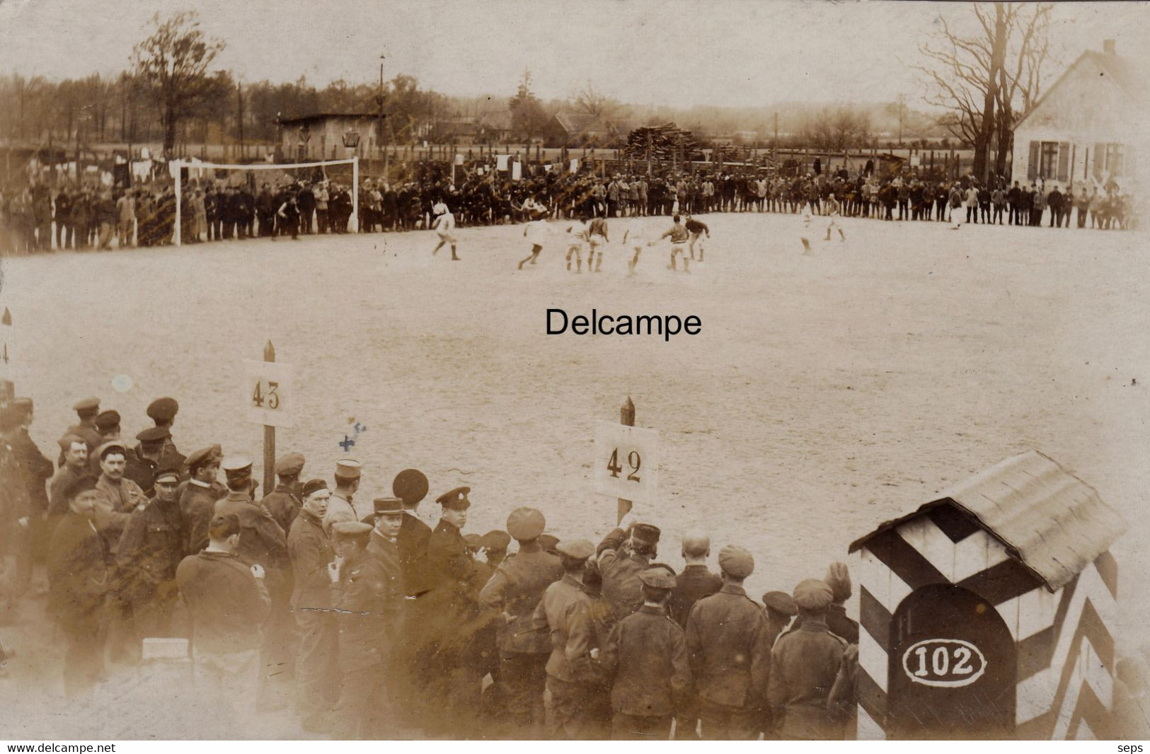 CP Photo : Camp De Prisonniers De Guerre " Münster " - Match De Football Entre Prisonniers 1918 - War, Military