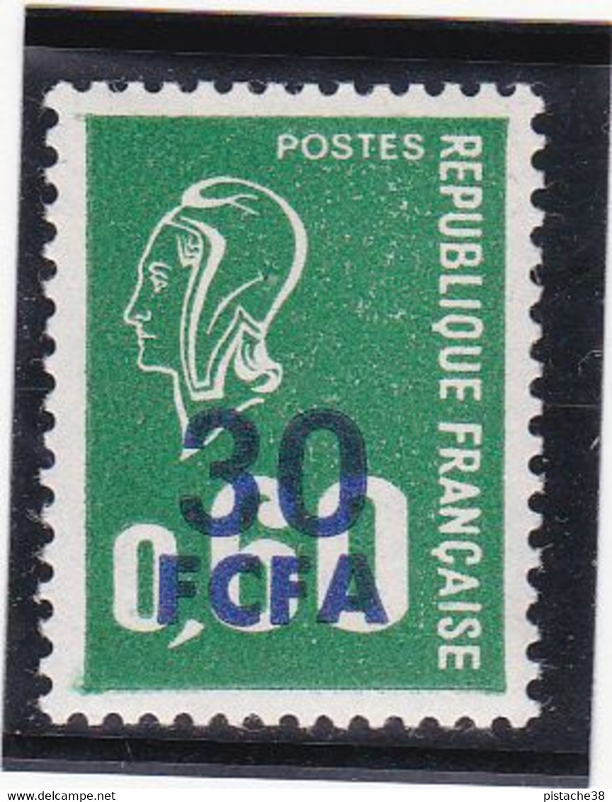 REUNION - Timbre Neuf Vert De 0,60 De FRANCE, Série Marianne De Béquet, Surcharge C.F.A. Noir De 30c. - Altri & Non Classificati